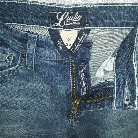 Lucky Brand Distressed Cropped Jeans Size 2 - Picture 6 of 7
